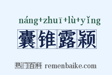 囊锥露颖是什么意思的图片